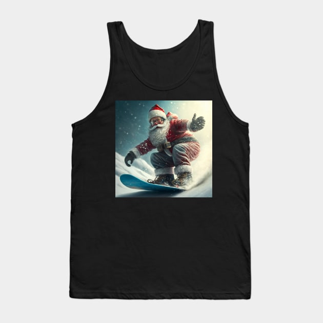 Santa on a snowboard Tank Top by ai1art